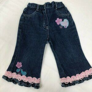 Girls NEXT Denim Jeans Pants Elastic waist 6-9 M